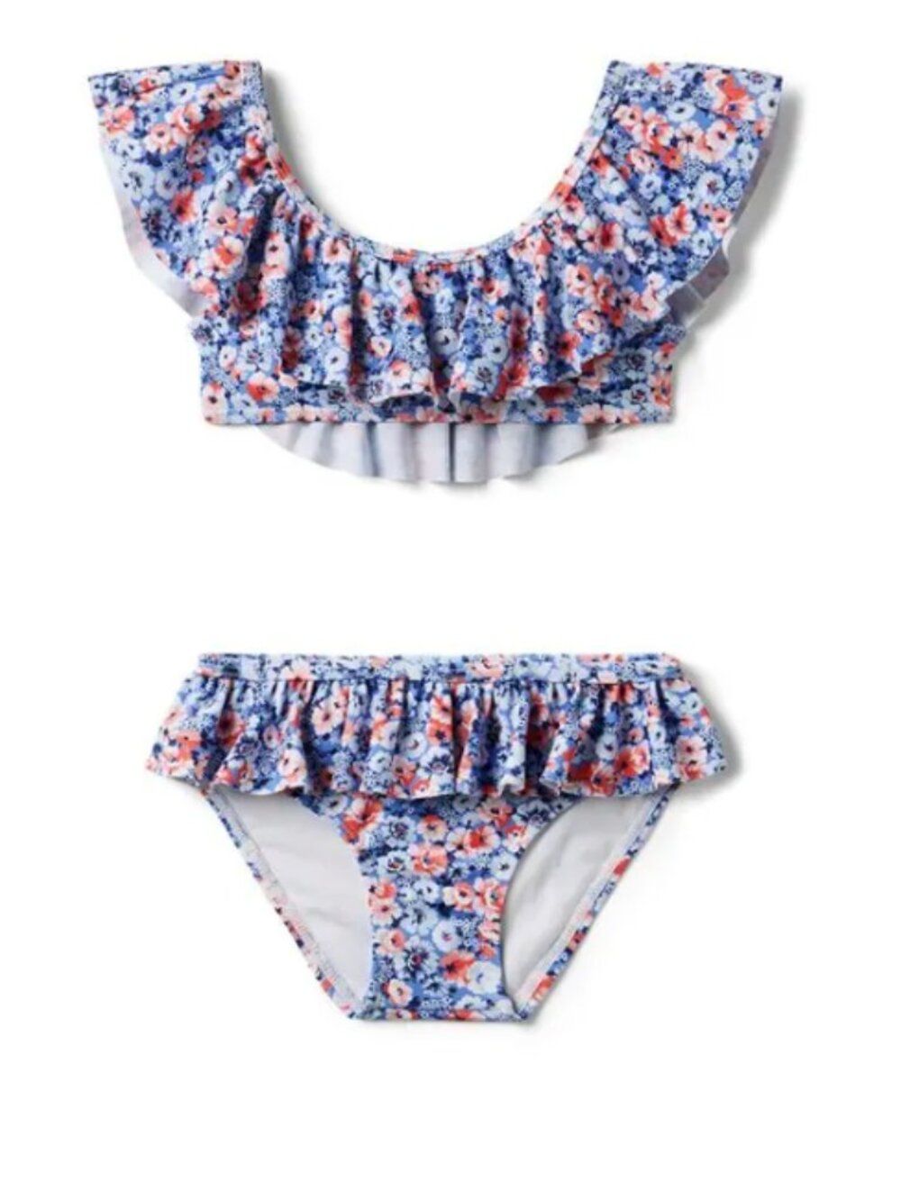Janie and Jack Floral Ruffle 2-Piece Swimsuit 2T | Floral Bikini Set
